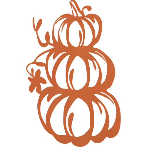 Pumpkin Stack - Metal Wall Art