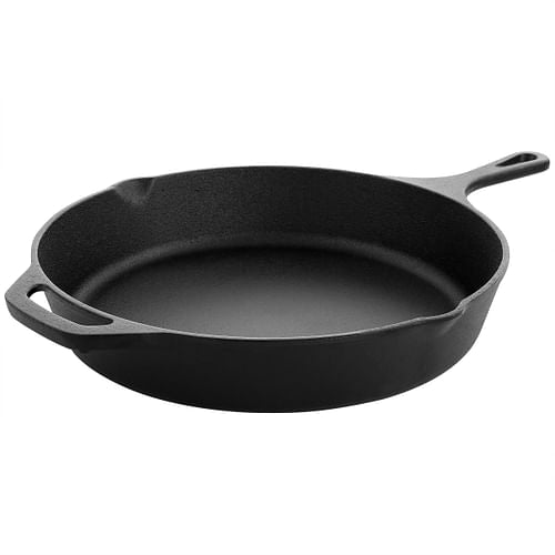 12″ Pre-Seasoned Cast Iron Frying Pan – MegaChef